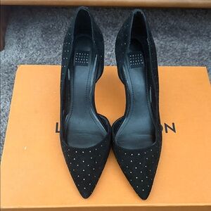 White House Black Market Black Studded Heels